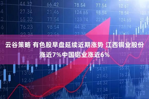 云谷策略 有色股早盘延续近期涨势 江西铜业股份涨近7%中国铝业涨近6%